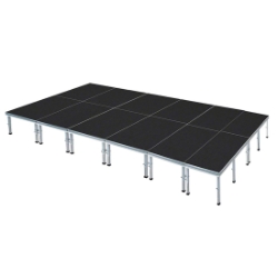 ProFlex 16'x24' Indoor/Outdoor Portable Stage PF384I-16X24 16x24, 24x16, 16 x 24, 384 square foot stage, adjustable height stage, multi-height stage, indoor outdoor stage