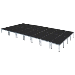 ProFlex 16'x28' Indoor/Outdoor Portable Stage PF448I 16x28, 28x16, 16 x 28, 448 square foot stage, adjustable height stage, multi-height stage, indoor outdoor stage
