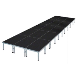 ProFlex 12'x40' Indoor/Outdoor Portable Stage PF480I-12X40 12x40, 40x12, 480 square foot stage, adjustable height stage, multi-height stage, indoor outdoor stage