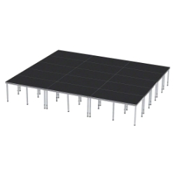 ProFlex 20'x24' Indoor/Outdoor Portable Stage PF480I 20x24, 24x20, 480 square foot stage, adjustable height stage, multi-height stage, indoor outdoor stage