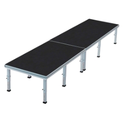 ProFlex 4'x16' Indoor/Outdoor Portable Stage PF64I-4X16 4x16, 64 square foot stage, adjustable height stage, small stage, indoor stage, outdoor stage, multi-height stage