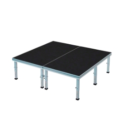 ProFlex 8'x8' Indoor/Outdoor Portable Stage PF64I 8x8, 64 square foot stage, adjustable height stage, small stage, indoor stage, outdoor stage, multi-height stage