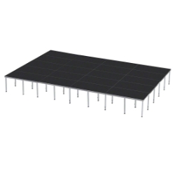 ProFlex 20'x32' Indoor/Outdoor Portable Stage PF640I-20X32 20x32, 32x20, 20 x 32, 640 square foot stage, adjustable height stage, multi-height stage, indoor outdoor stage