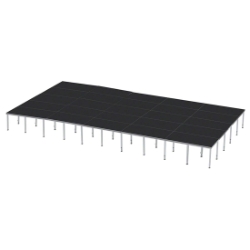 ProFlex 20'x40' Indoor/Outdoor Portable Stage PF800I 20x40, 40x20, 20 x 40, 800 square foot stage, adjustable height stage, multi-height stage, indoor outdoor stage