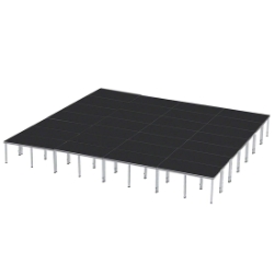 ProFlex 28'x32' Indoor/Outdoor Portable Stage PF896I 28x32, 28 x 32, 32x28, 896 square foot stage, adjustable height stage, multi-height stage, indoor outdoor stage