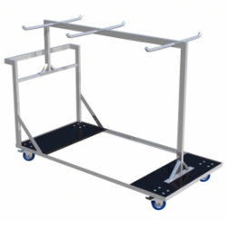 ProFlex Stage Guard Rail Trolley (fits up to 22 8-foot Guard Rails) PFGRTR storage, transportation, dolly, guardrails, truck, rolling cart