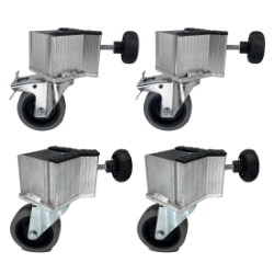 ProFlex Casters for Mobile Stage/Drum Riser (4-Pack) PF4CASTER portable stage, transportation, casters, rolling casters, mobile stage, drum riser