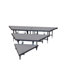 Staging 101 3-Tier Seated Riser Wedge/Stage Pie Section (48