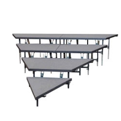 Staging 101 4-Tier Seated Riser Wedge/Stage Pie Section (48