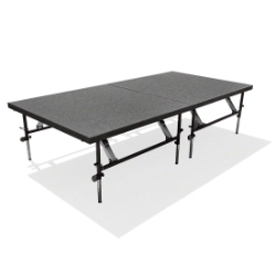 Staging 101 4'x8' Portable Stage with Wheels, 24
