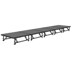 Staging 101 4'x20' Portable Stage with Wheels, 16