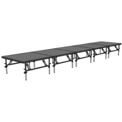 Staging 101 4'x20' Portable Stage with Wheels, 24