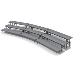 Staging 101 3-Tier Standing Choral Riser Bundle - 18' Long SWS3CR choral risers, chorus risers, choir risers, standing risers, school risers, bundle