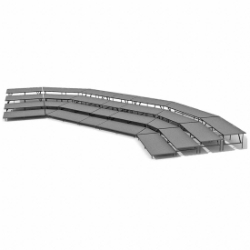 Staging 101 4-Tier Seated Riser System - 53' Long (fits 94 Chairs) SWSHSWS-4SR choral risers, chorus risers, choir risers, standing risers, seated risers, band risers, school risers, choir stage risers
