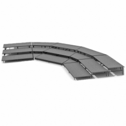 Staging 101 3-Tier Seated Riser System - 35' Long (fits 48 Chairs) SWSWS-3SR choral risers, chorus risers, choir risers, standing risers, seated risers, band risers, school risers, choir stage risers