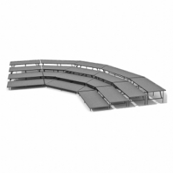 Staging 101 4-Tier Seated Riser System - 41' Long (fits 70 Chairs) SWSWS-4SR choral risers, chorus risers, choir risers, standing risers, seated risers, band risers, school risers, choir stage risers