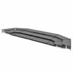 Staging 101 3-Tier Seated Riser System - 43' Long (fits 54 Chairs) WWSHSWW-3SR choral risers, chorus risers, choir risers, standing risers, seated risers, band risers, school risers, choir stage risers