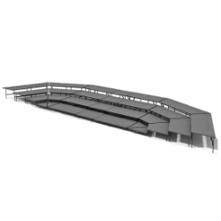Staging 101 4-Tier Seated Riser System - 51' Long (fits 84 Chairs) WWSHSWW-4SR choral risers, chorus risers, choir risers, standing risers, seated risers, band risers, school risers, choir stage risers