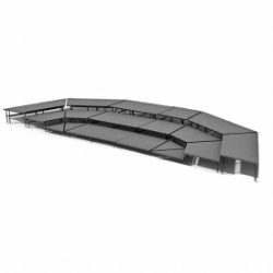 Staging 101 3-Tier Seated Riser System - 35' Long (fits 42 Chairs) WWSHWW-3SR choral risers, chorus risers, choir risers, standing risers, seated risers, band risers, school risers, choir stage risers