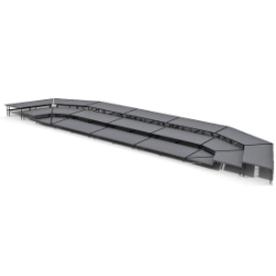 Staging 101 3-Tier Seated Riser System - 47' Long (fits 60 Chairs) WWSSSWW-3SR choral risers, chorus risers, choir risers, standing risers, seated risers, band risers, school risers, choir stage risers