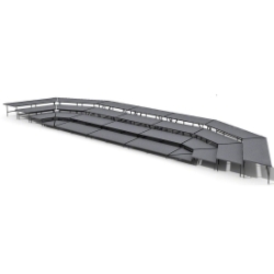 Staging 101 4-Tier Seated Riser System - 54' Long (fits 92 Chairs) WWSSSWW-4SR choral risers, chorus risers, choir risers, standing risers, seated risers, band risers, school risers, choir stage risers