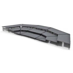 Staging 101 3-Tier Seated Riser System - 31' Long (fits 36 Chairs) WWSWW-3SR choral risers, chorus risers, choir risers, standing risers, seated risers, band risers, school risers, choir stage risers