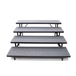 Staging 101 4-Tier Straight Standing Choral Risers S4SC choral risers, chorus risers, choir risers, standing risers, school risers