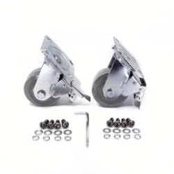 Staging 101 Replacement Swivel Casters with Brakes for Storage Trolleys (2-pack) SCASTB replacement casters, storage, dolly, handtruck, rolling cart, casters, road cart, transport