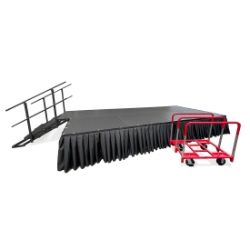 TotalPackage™ 8'x16' Dual-Height Portable Stage Kit TPDH816 folding stage, 8x16, 8 x 16, 128, stagekart, stage cart, amsk8x16, amsk8x24, sp4ft1624, sp4ft2432, total package