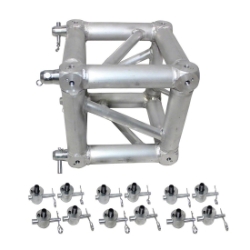 ProX F34 Square Truss 6-Way Junction Block with 16 Half Conical Couplers PRX-XT-JB6W-4W ST-UJB-12, ST-UJB-12, AL34BOX, global truss, euro truss, eurotruss, dura truss, duratruss