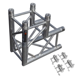 ProX F34 Square Truss Junction Corner 2-Way 90-Degree PRX-XT-SQ1642W90 SQ-4121, SQ4121, AL34C21, PF2QVC, global truss, euro truss, eurotruss, dura truss, duratruss