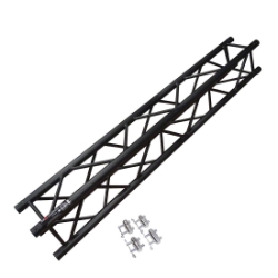 ProX F34 Square Truss Straight Segment Matte Black - 2.5 Meter PRX-XT-SQ820BLK SQ-4113 MTE/BLK, SQ4113 MTE/BLK, AL34250, PF2Q2.5, global truss, euro truss, eurotruss, dura truss, duratruss