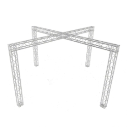 ProX EXPO 23'x23' Trade Show X-Cross Booth F34 Square Truss Package PRX-XTP-EX2323-1 23x23, 23 x 23 portable stage trussing, exhibitor booth, 